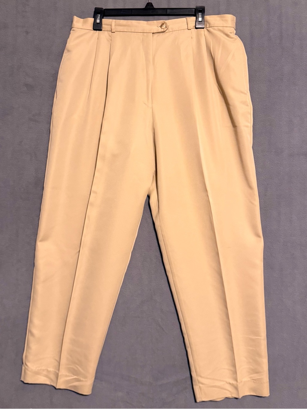 Talbots Khaki Tan Pleated Dress Pants Size 18 Workwear Office Career Trousers